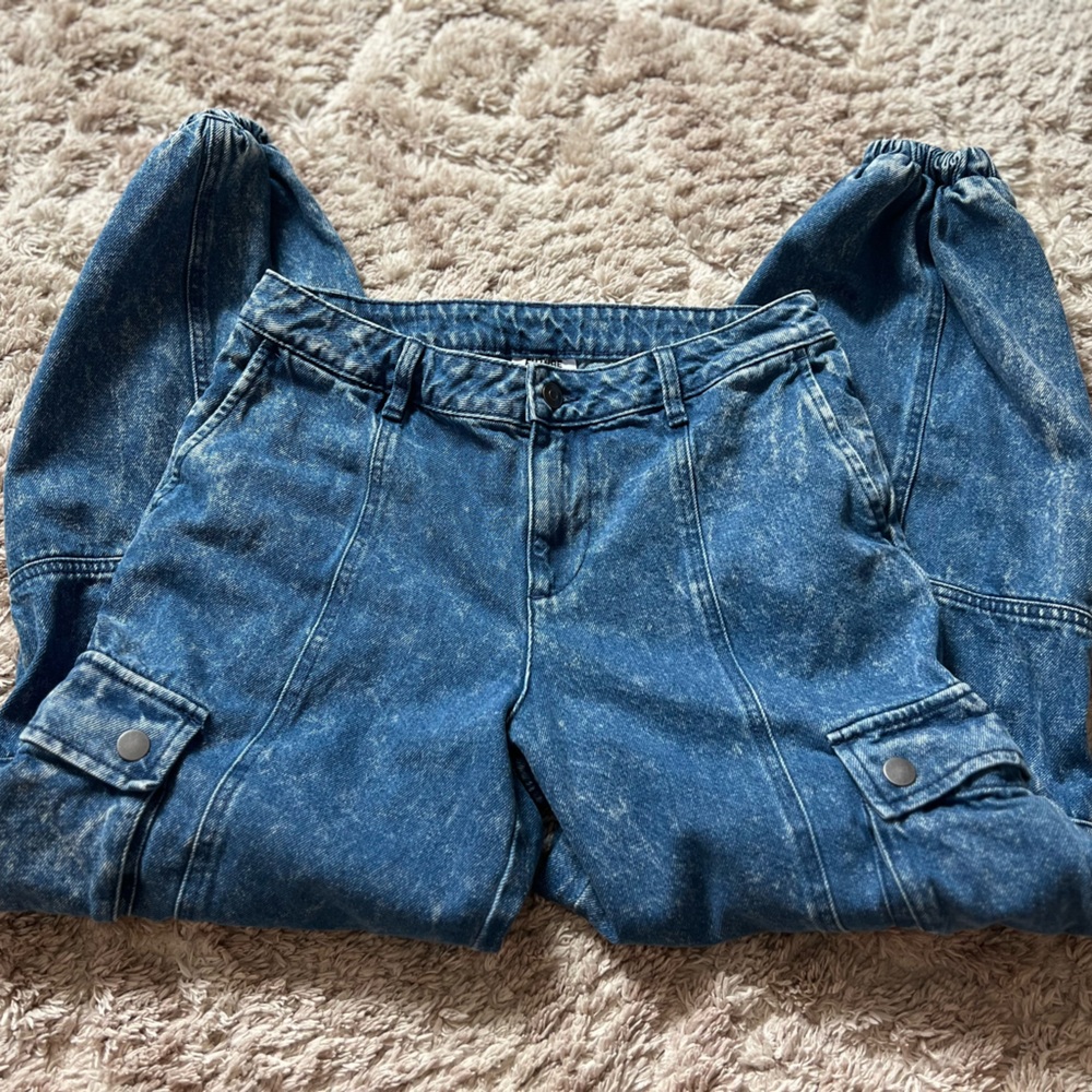 Kahlana Barfield Brown Target Cargo Jean Pants Denim Future Collective Size 6 - Picture 8 of 8
